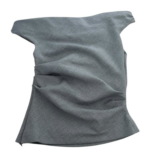 Zara Tops - zara grey off the shoulder corset top M MEDIUM NEW